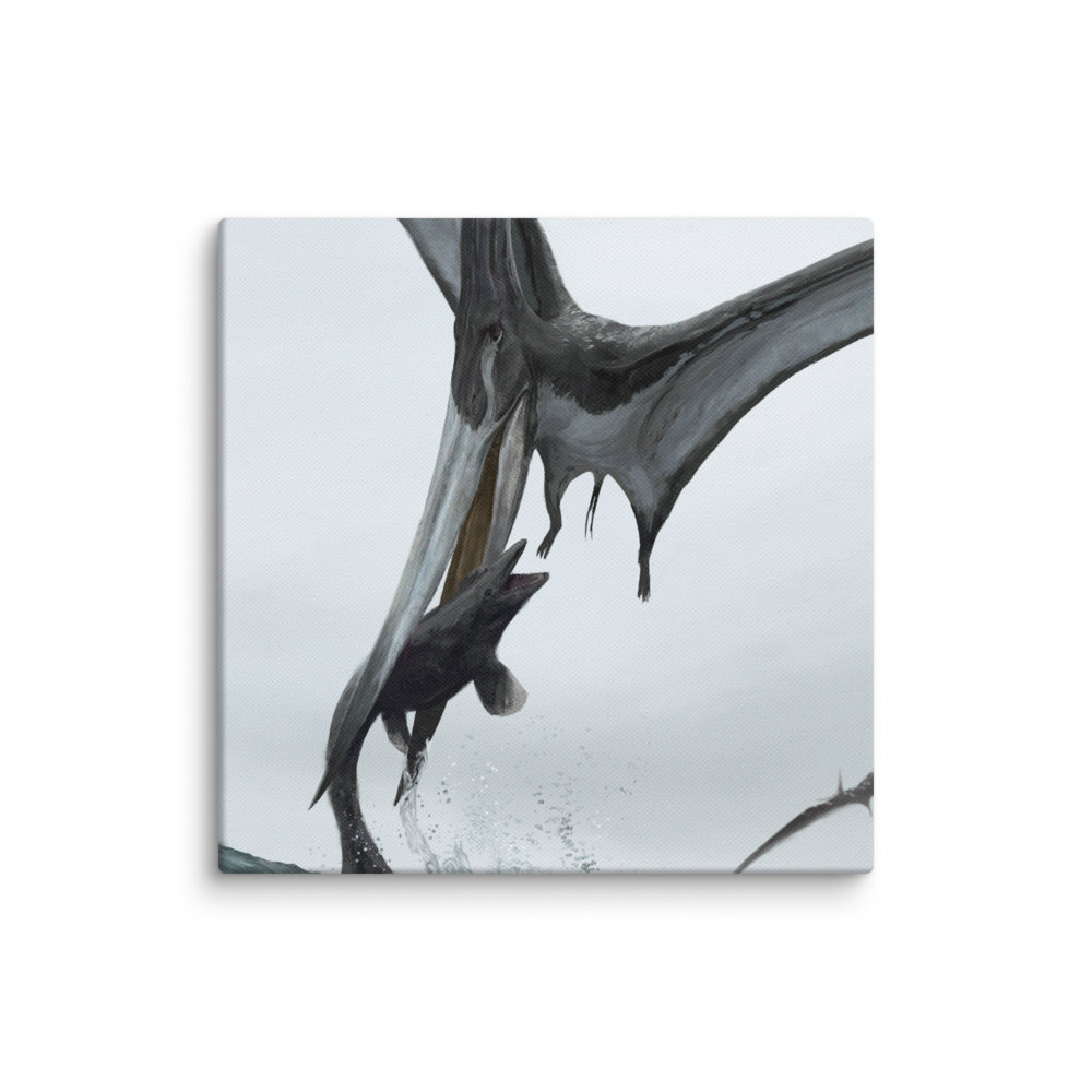 Pteranodon Catches Mosasaur canvas