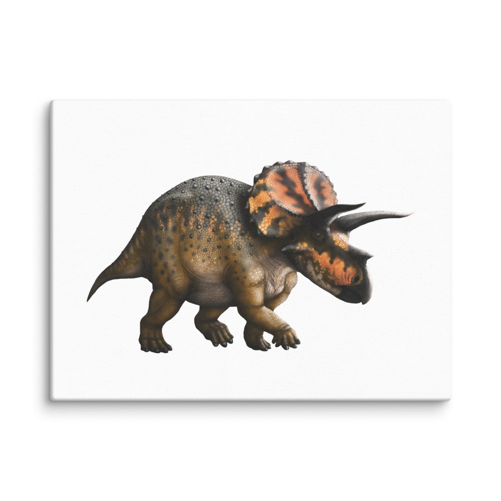 Scaly Triceratops — Canvas 12×16