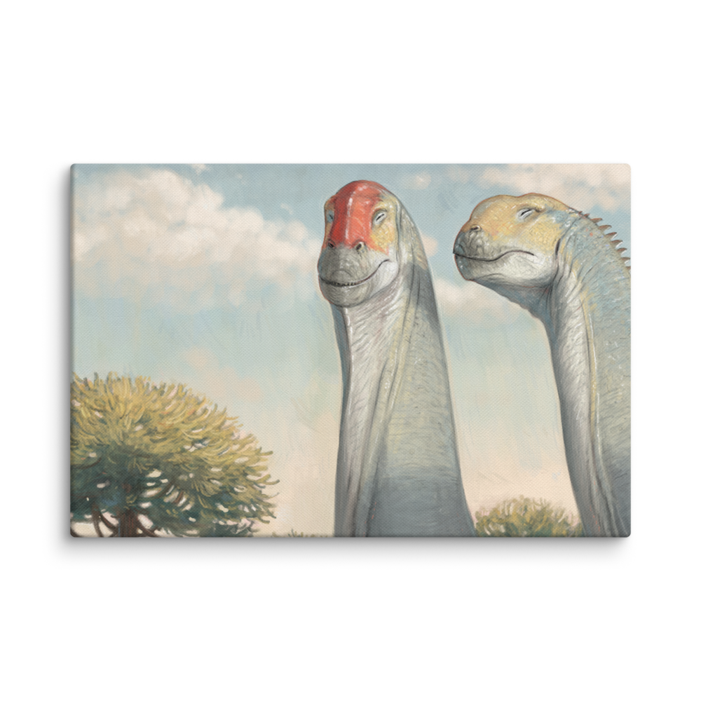 Sleeping Camarasaurs — Canvas 12×18