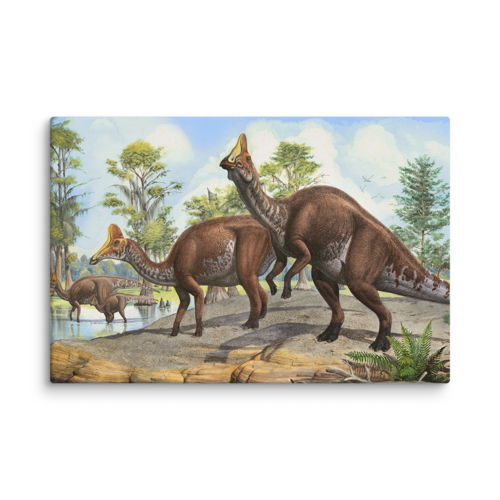 Amurosaurus riabinini — Canvas 12×18