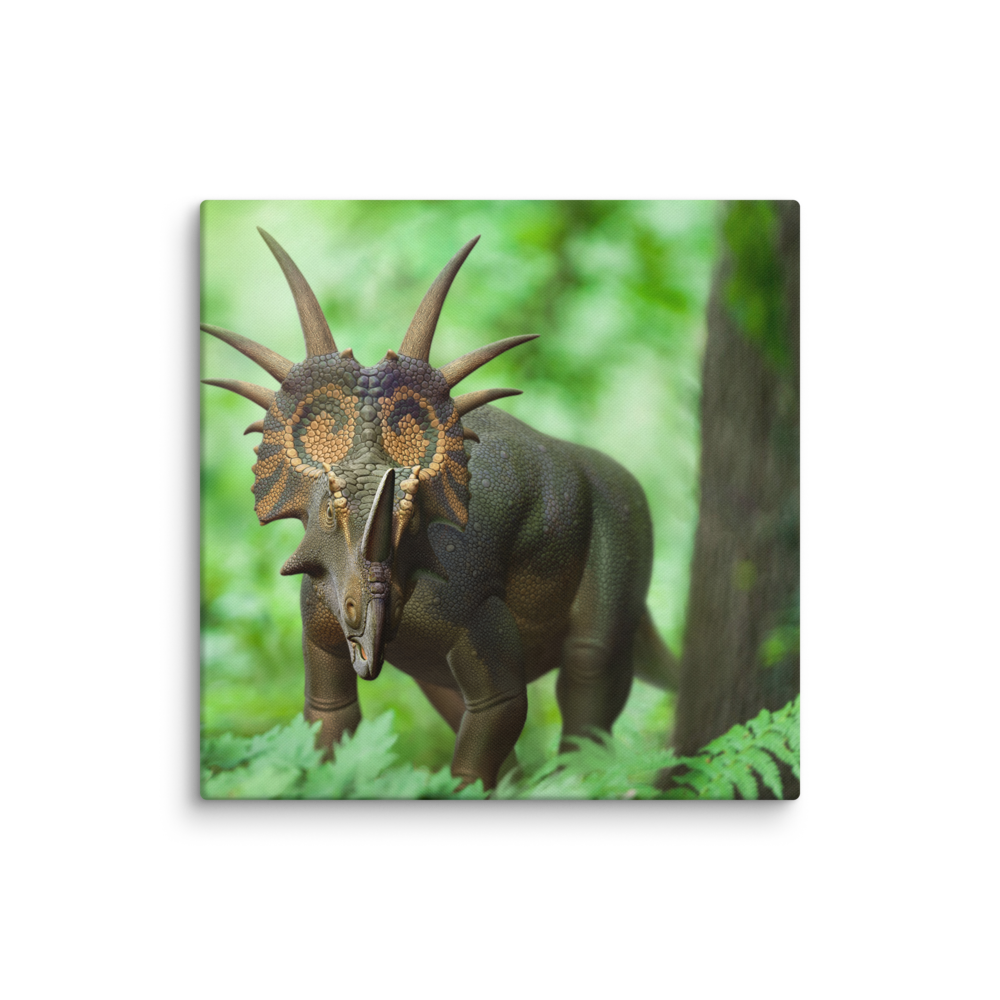 Styracosaurus Looking — Canvas 18×18