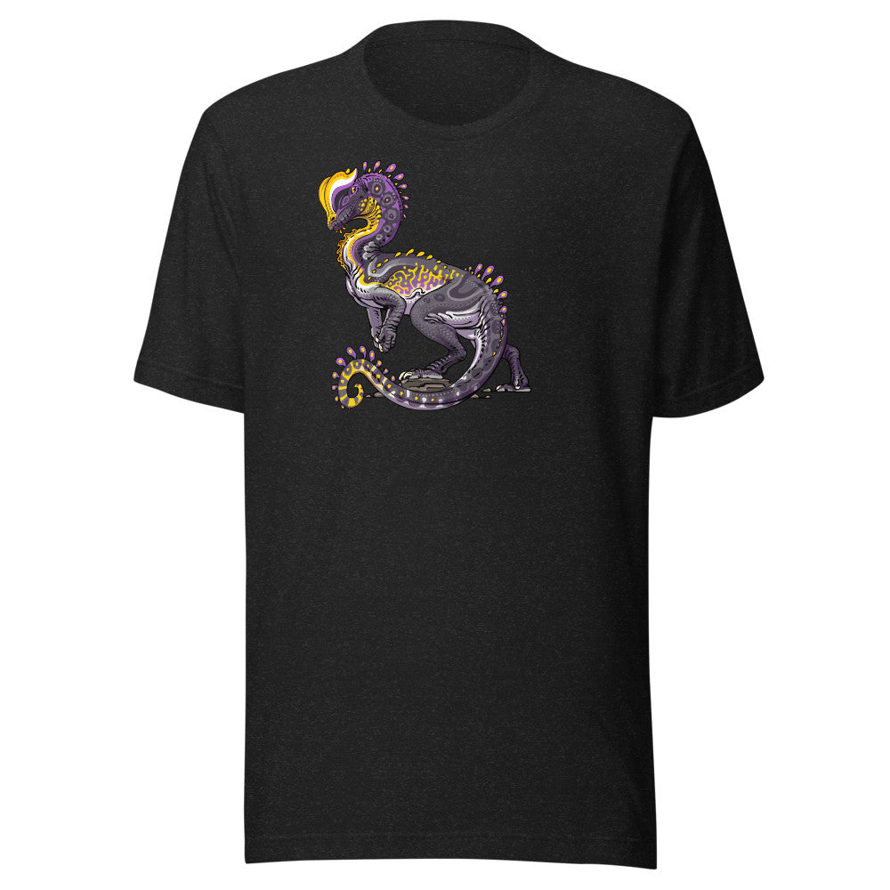 Dilophosaurus Nonbinary Pride - Unisex t-shirt