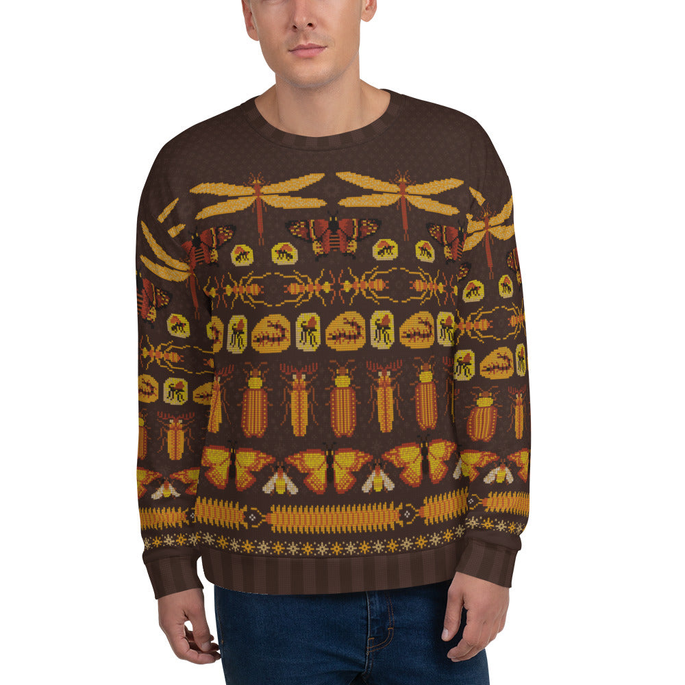 Prehistoric Bugs Ugly Holiday Sweatshirt