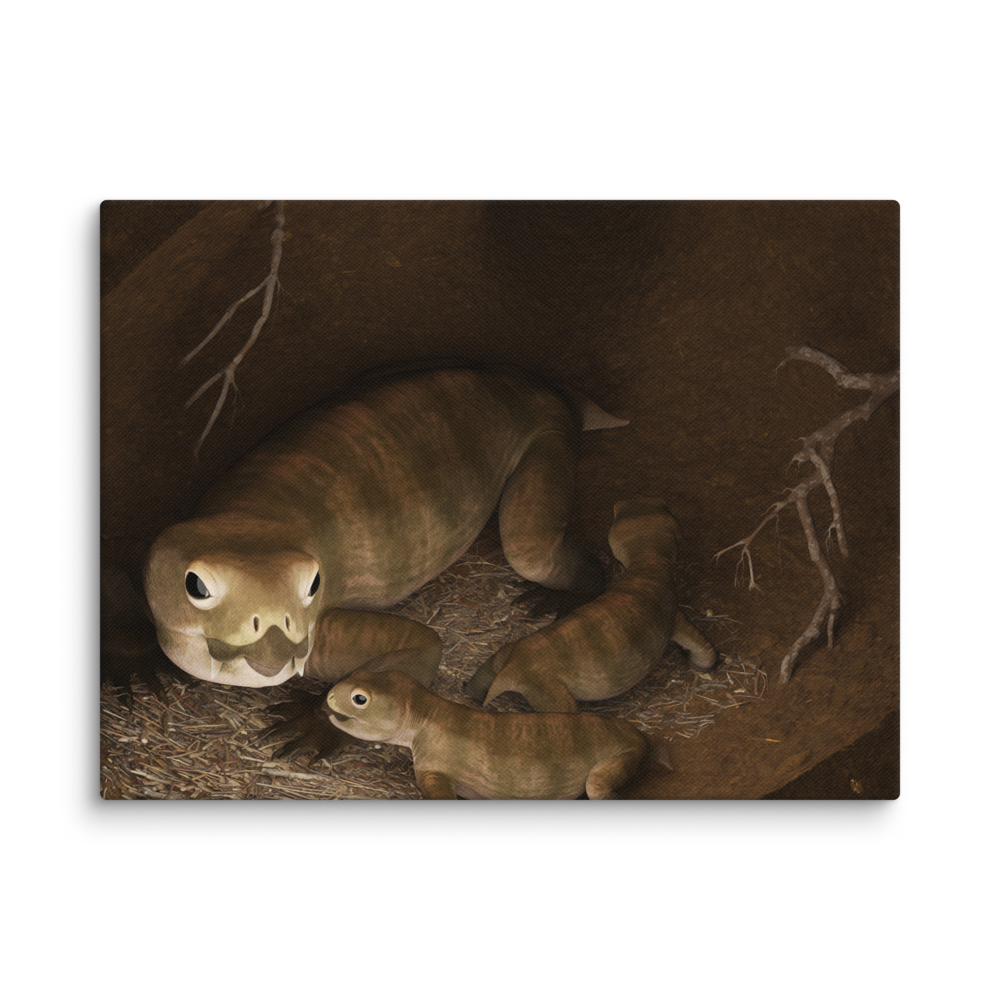 Diictodon Burrow canvas