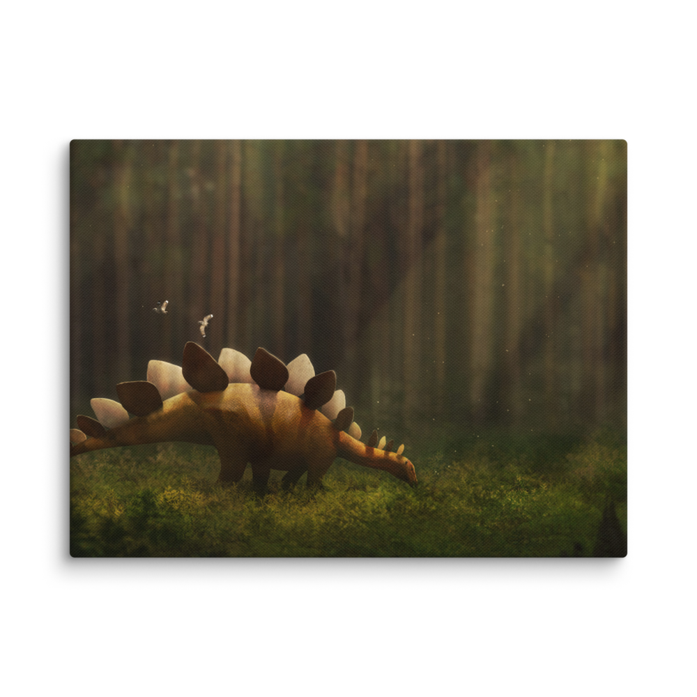 Stegosaurus stenops canvas