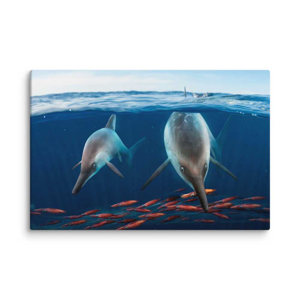 Ichthyosaurus somersetensis — Canvas 16×24
