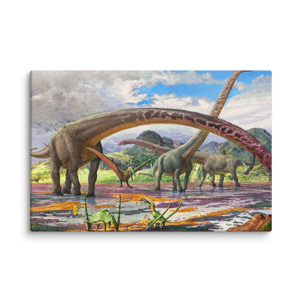 Mamenchisaurus and Sericipterus — Canvas 16×24