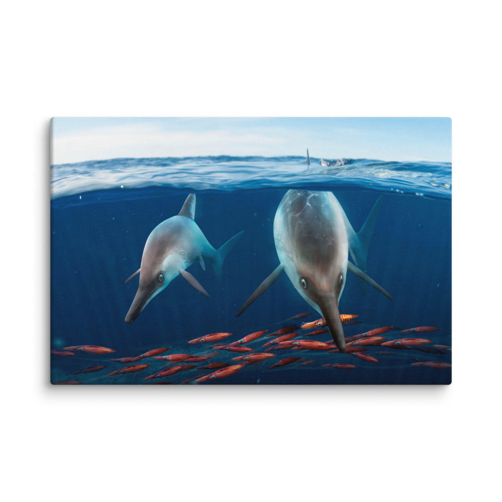 Ichthyosaurus somersetensis — Canvas 20×30