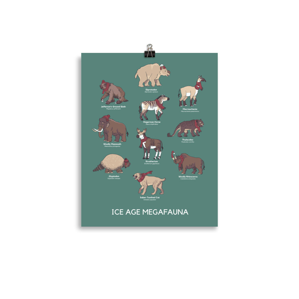 Prehistoric Megafauna Poster