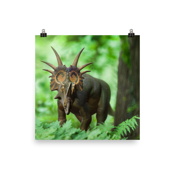 Styracosaurus Looking — Poster 12×12