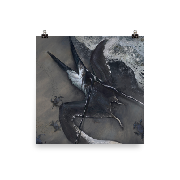 Nyctosaurus Washed Ashore — Poster 12×12