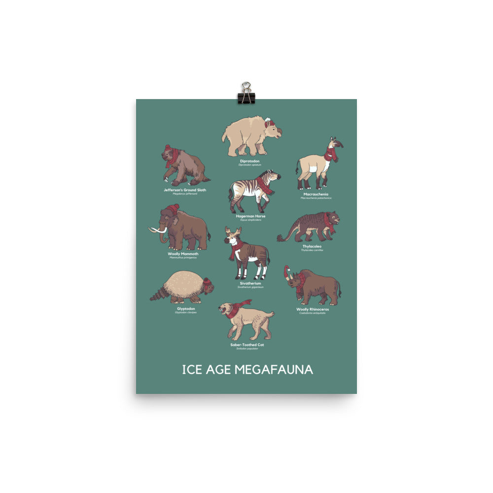 Prehistoric Megafauna Poster