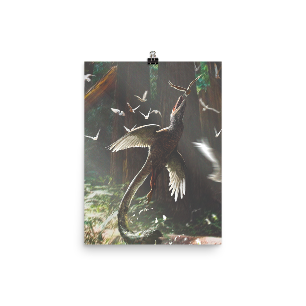 Acheroraptor Hunting Ornithurine poster