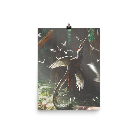 Acheroraptor Hunting Ornithurine poster