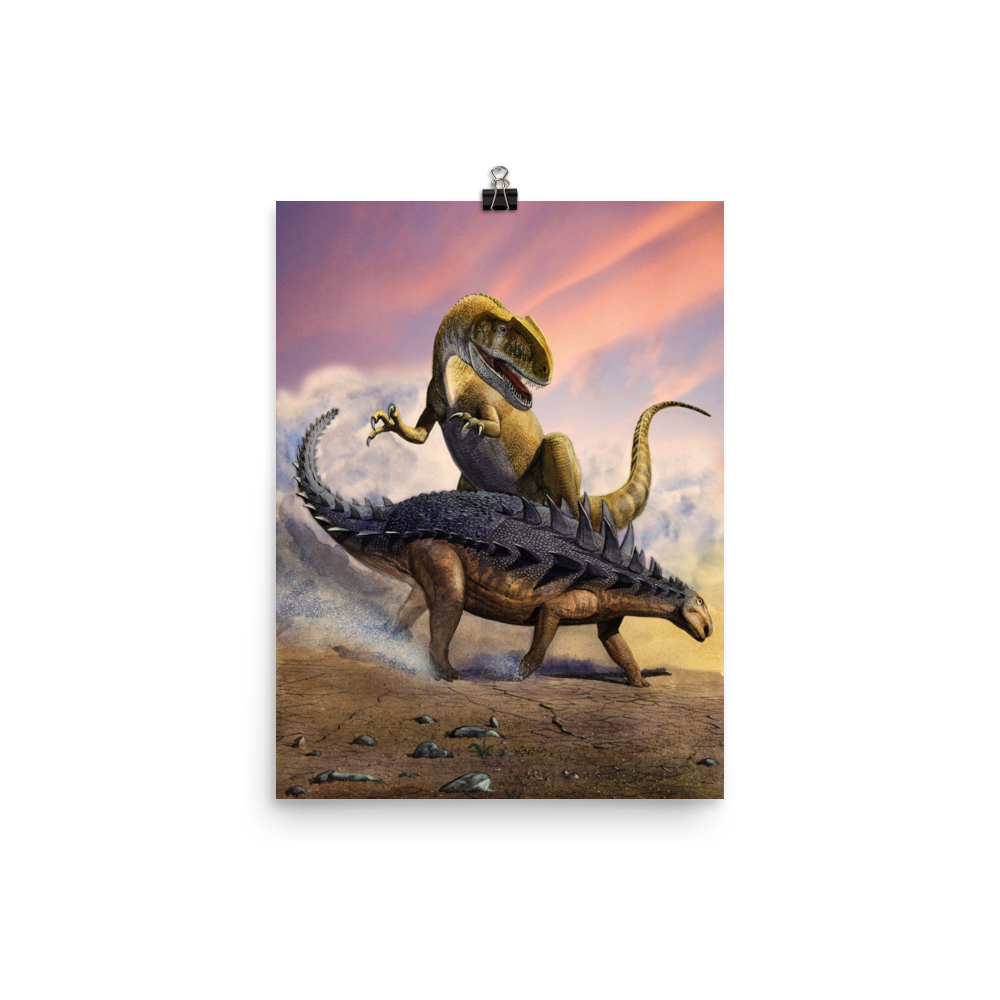 Neovenator Vs Polacanthus poster