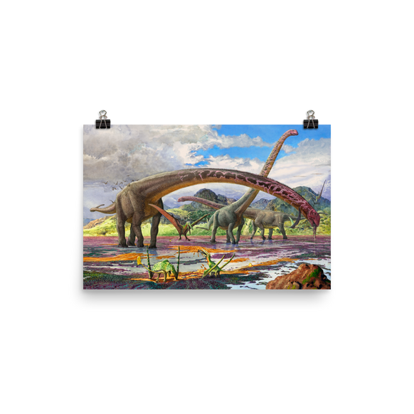 Mamenchisaurus and Sericipterus poster