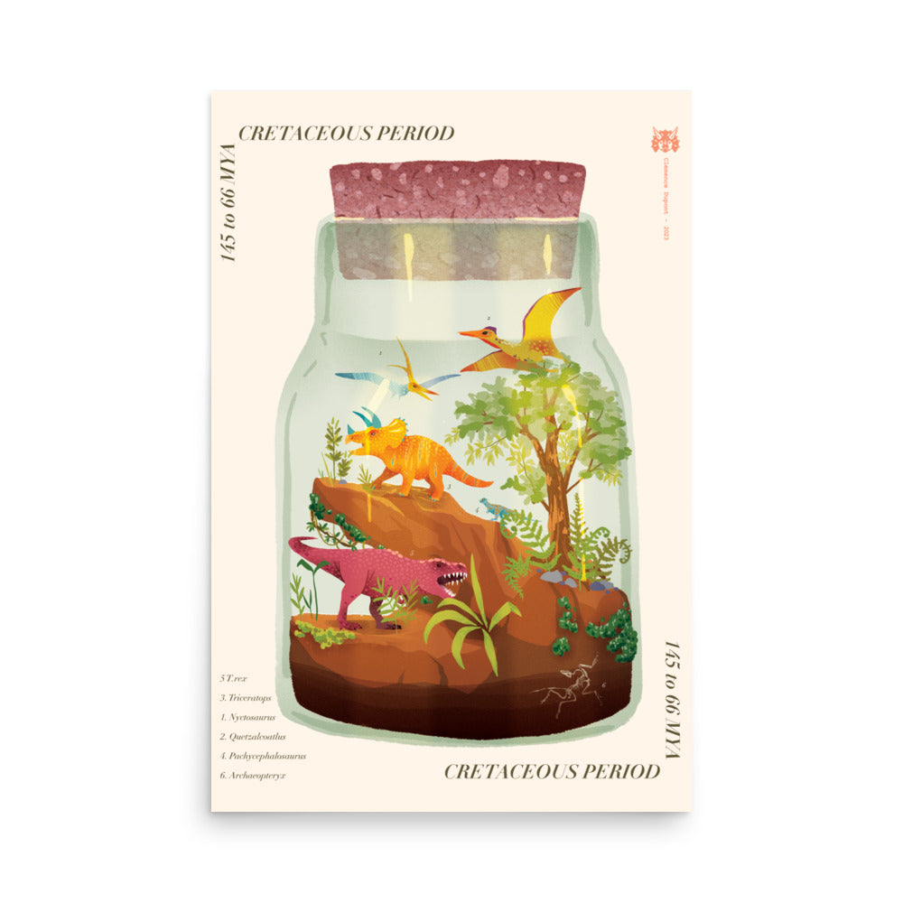 Cretaceous Dinorama in a Bottle poster