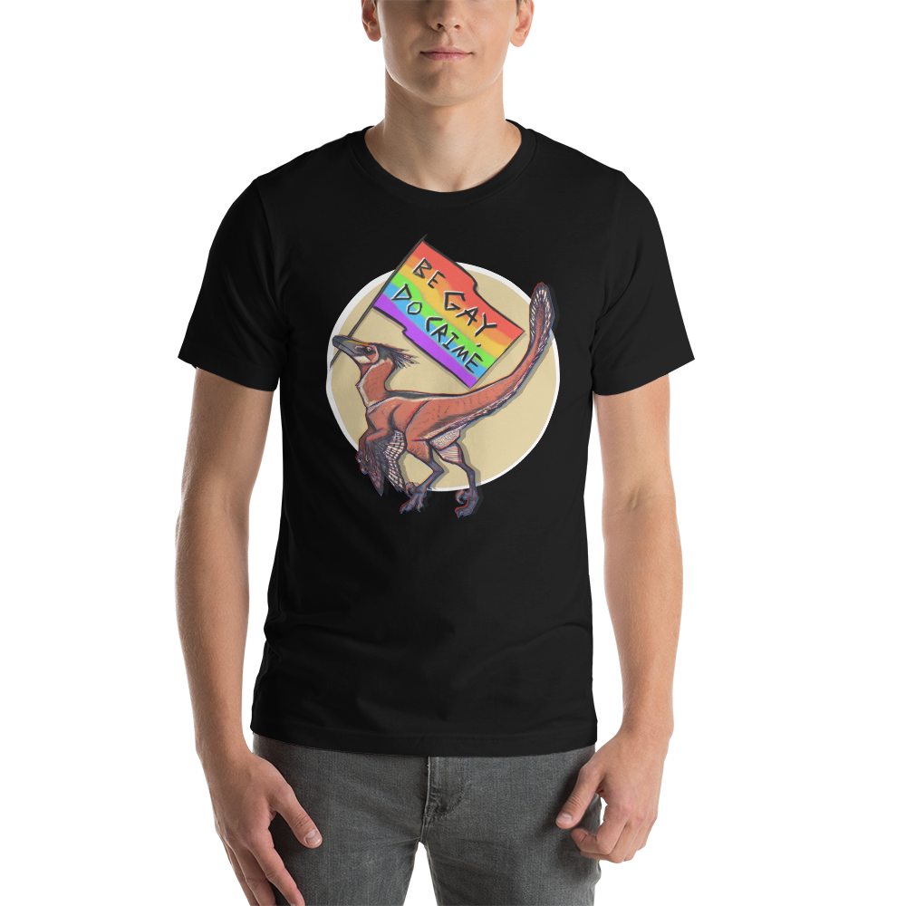 Be Gay Velociraptor t-shirt