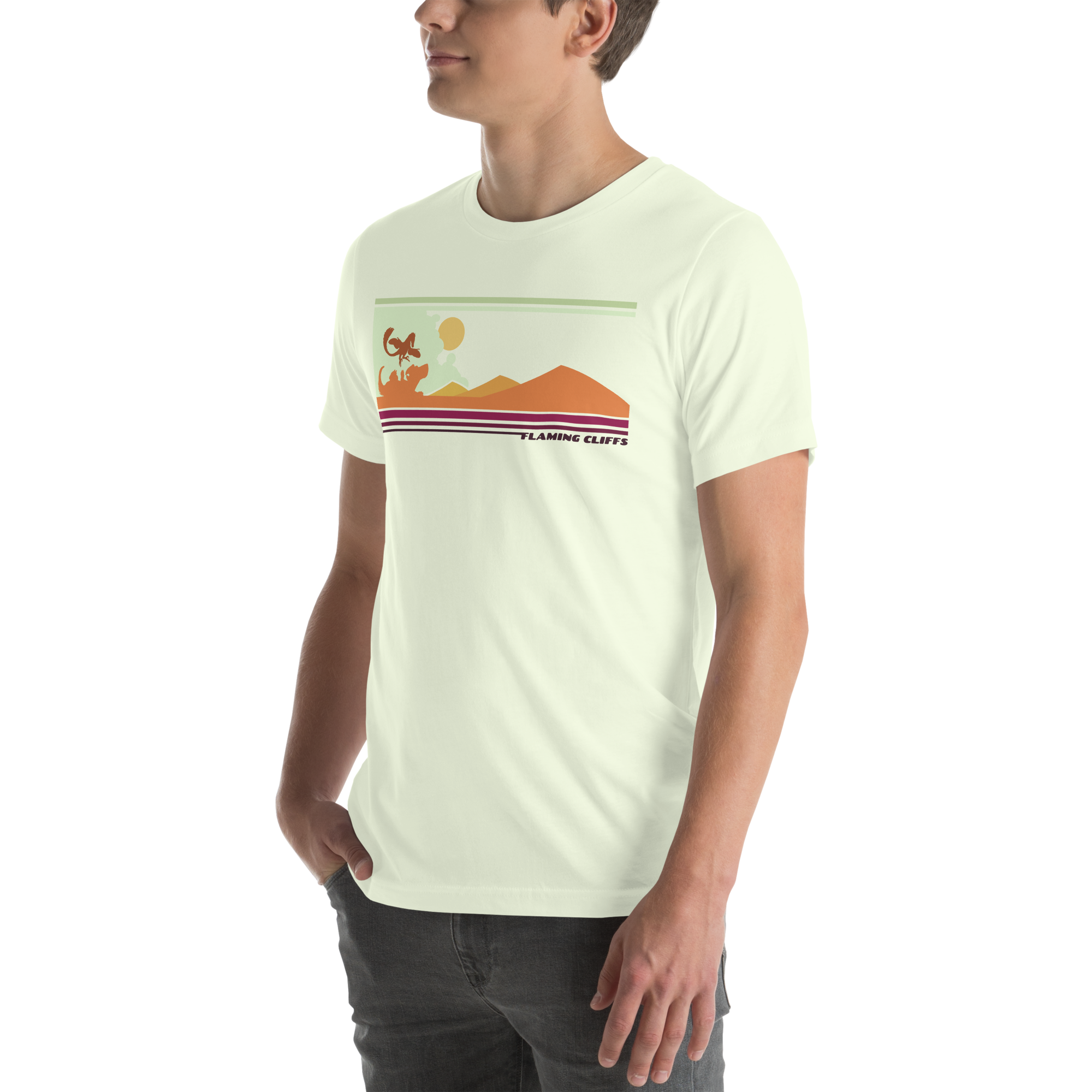 Flaming Cliffs retro t-shirt