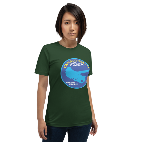 Ceratopsian Appreciation Society t-shirt