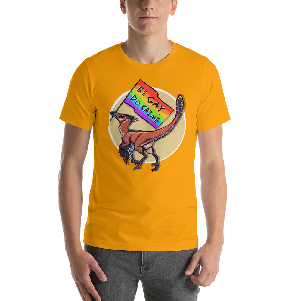 Be Gay Velociraptor t-shirt