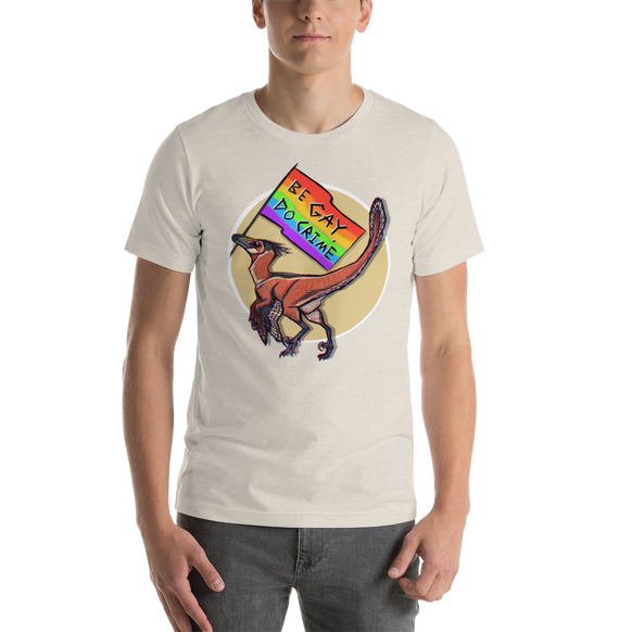 Be Gay Velociraptor t-shirt