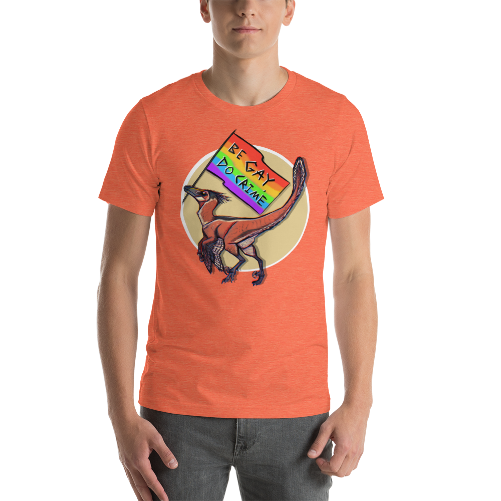 Be Gay Velociraptor t-shirt