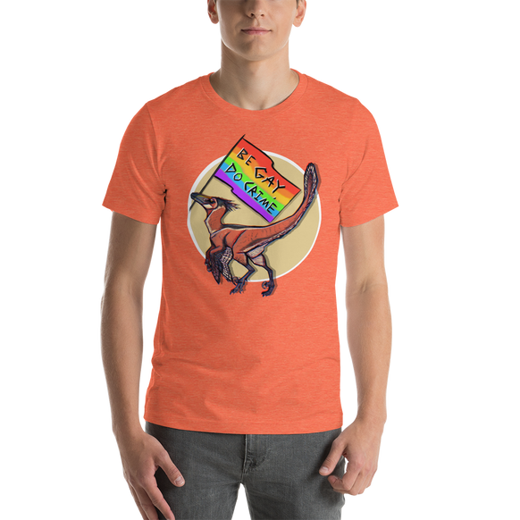 Be Gay Velociraptor t-shirt