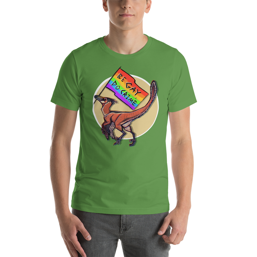 Be Gay Velociraptor t-shirt