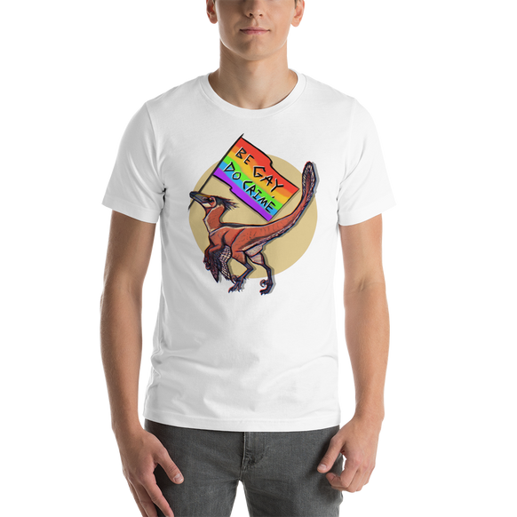 Be Gay Velociraptor t-shirt