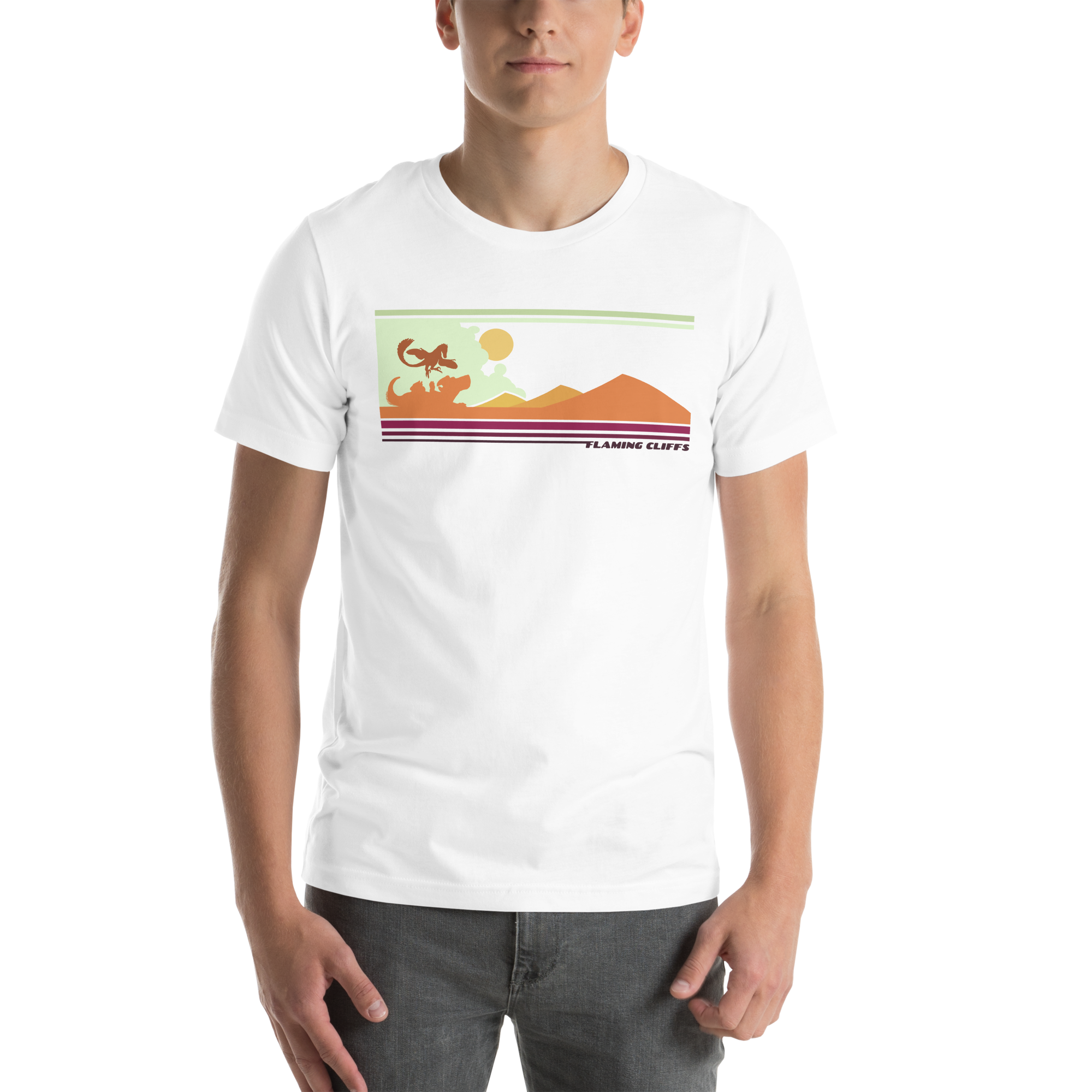 Flaming Cliffs retro t-shirt