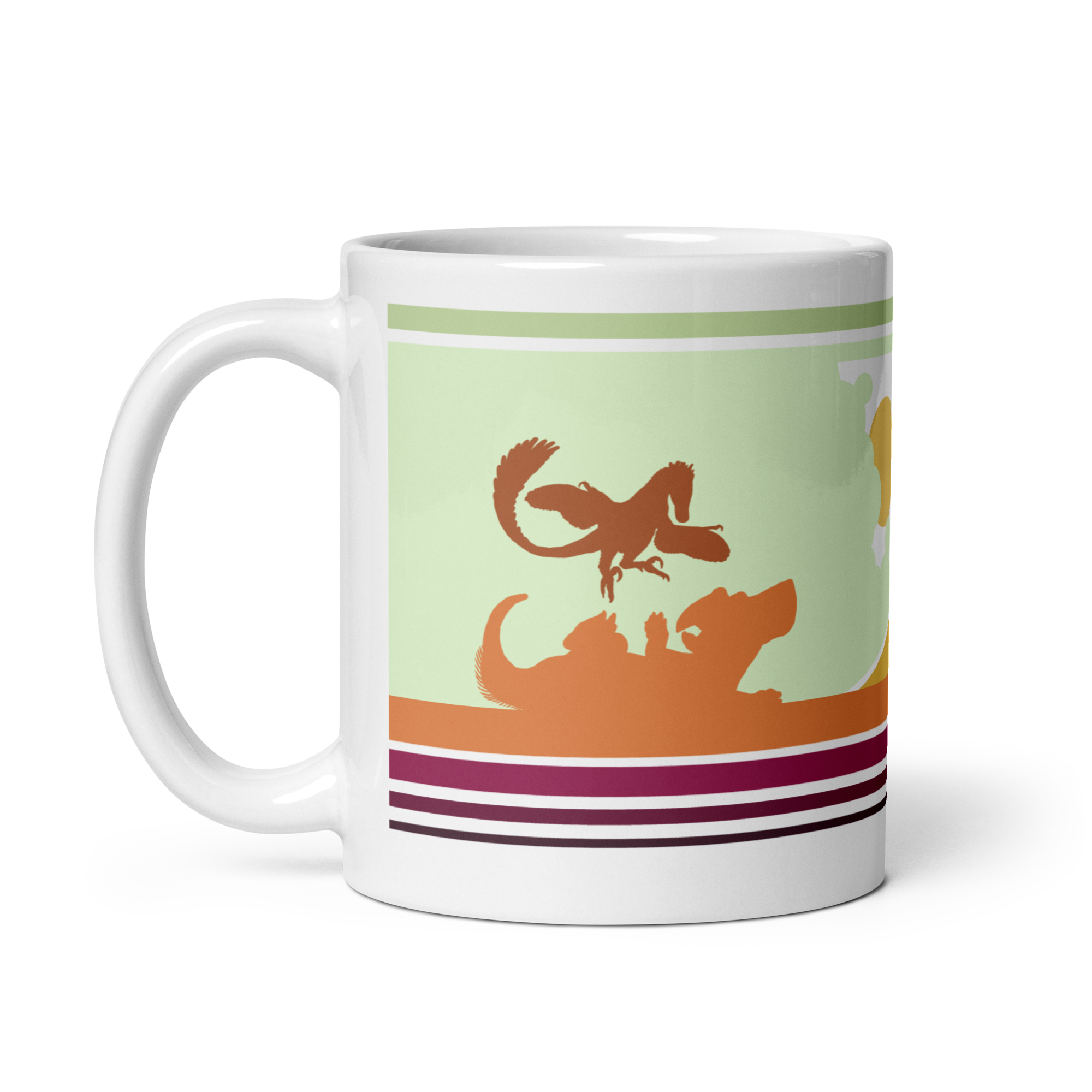 Flaming Cliffs retro mug