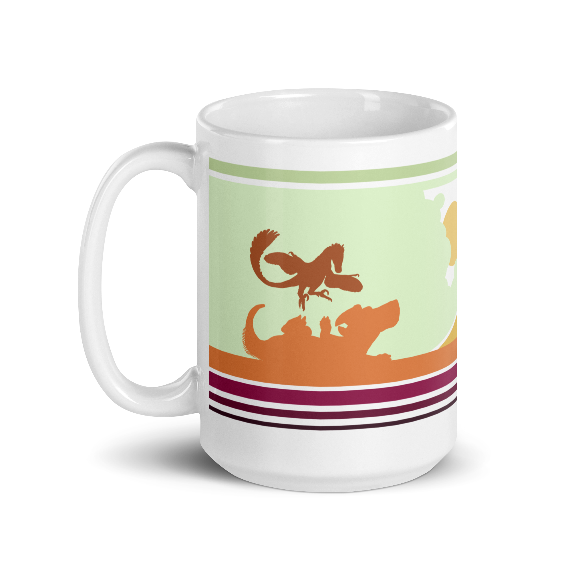 Flaming Cliffs retro mug