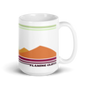 Flaming Cliffs retro mug