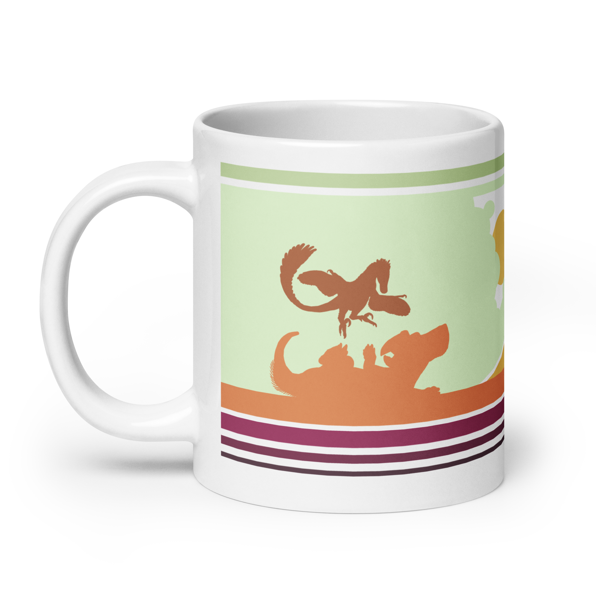 Flaming Cliffs retro mug