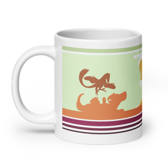 Flaming Cliffs retro mug