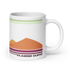 Flaming Cliffs retro mug