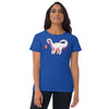 Diplodocus Dinosaur Lesbian Pride Flag women's t-shirt