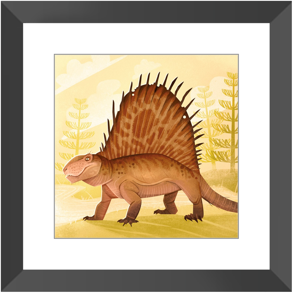 Dimetrodon Permian Weirdo framed print