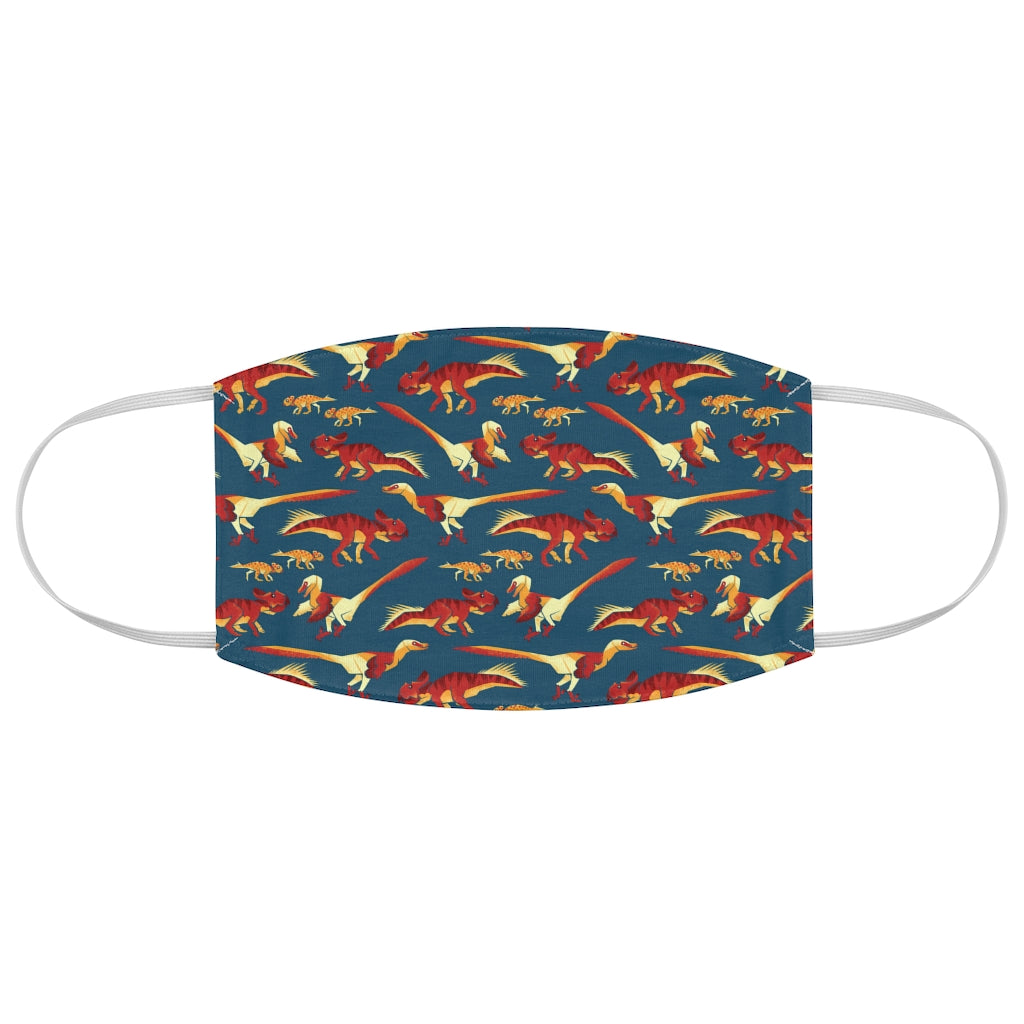 Velociraptor and Protoceratops Gobi Desert face mask