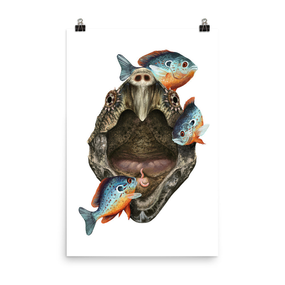 Alligator snapping turtle poster