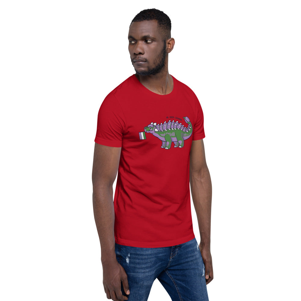 Ankylosaurus Dinosaur Queer Pride Flag t-shirt