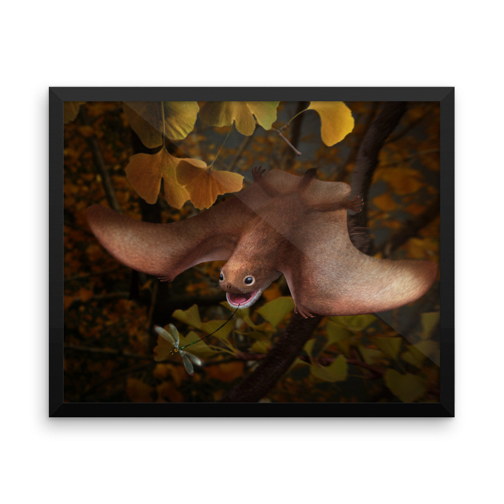 Anurognathus framed print