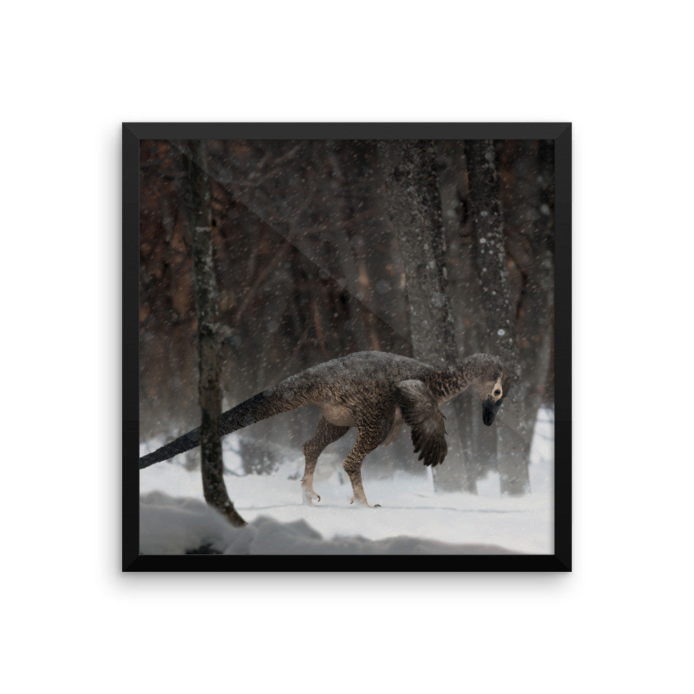 Alaskan troodontid framed print