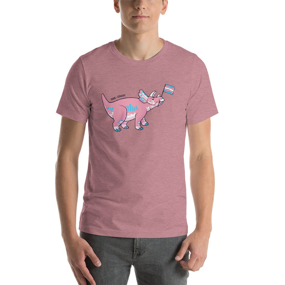 Triceratops Dinosaur Trans Pride Flag t-shirt