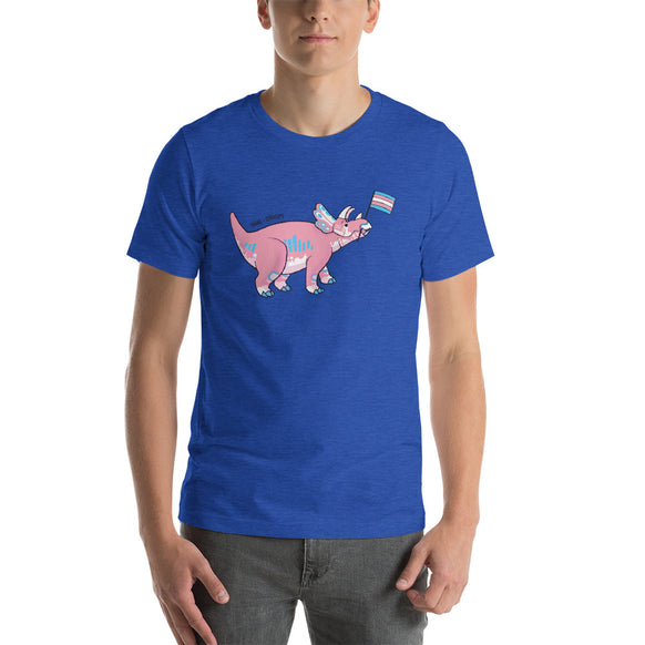 Triceratops Dinosaur Trans Pride Flag t-shirt