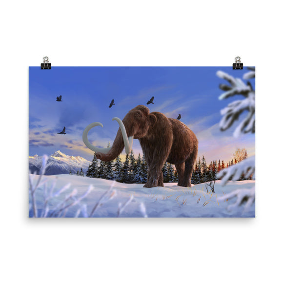 Woolly mammoth poster