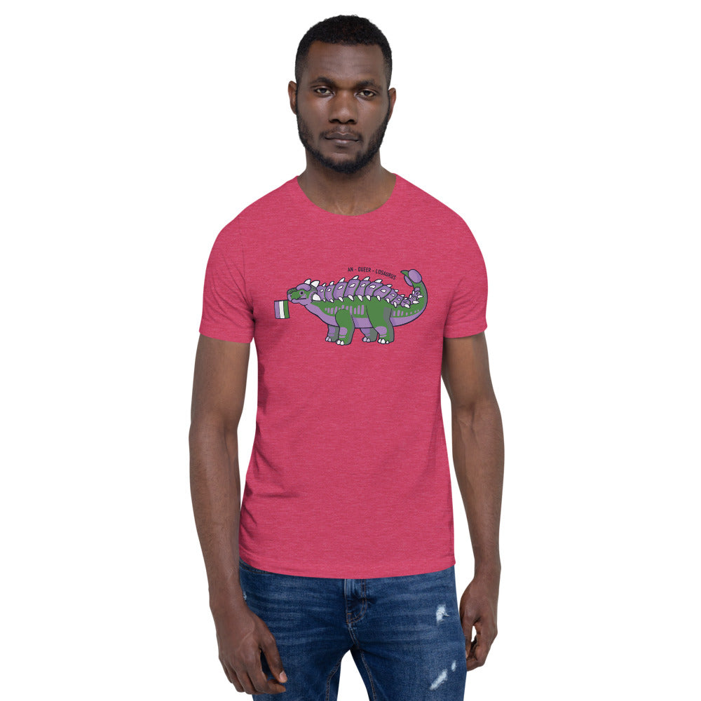 Ankylosaurus Dinosaur Queer Pride Flag t-shirt