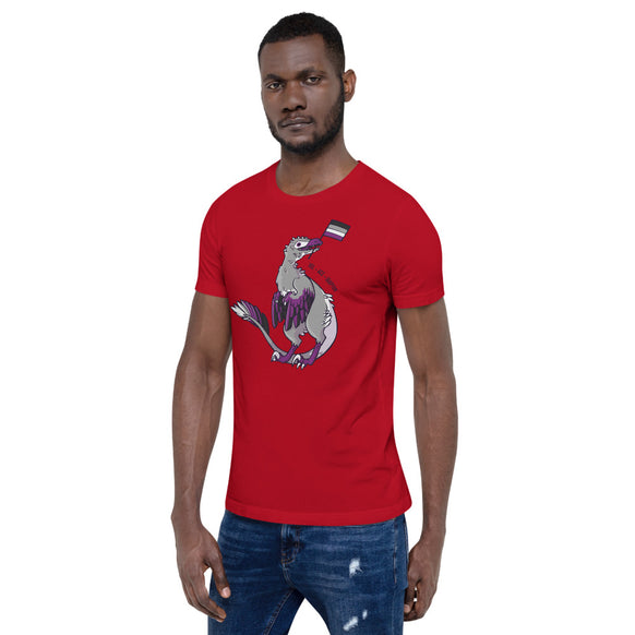 Velociraptor Dinosaur Asexual Pride Flag t-shirt