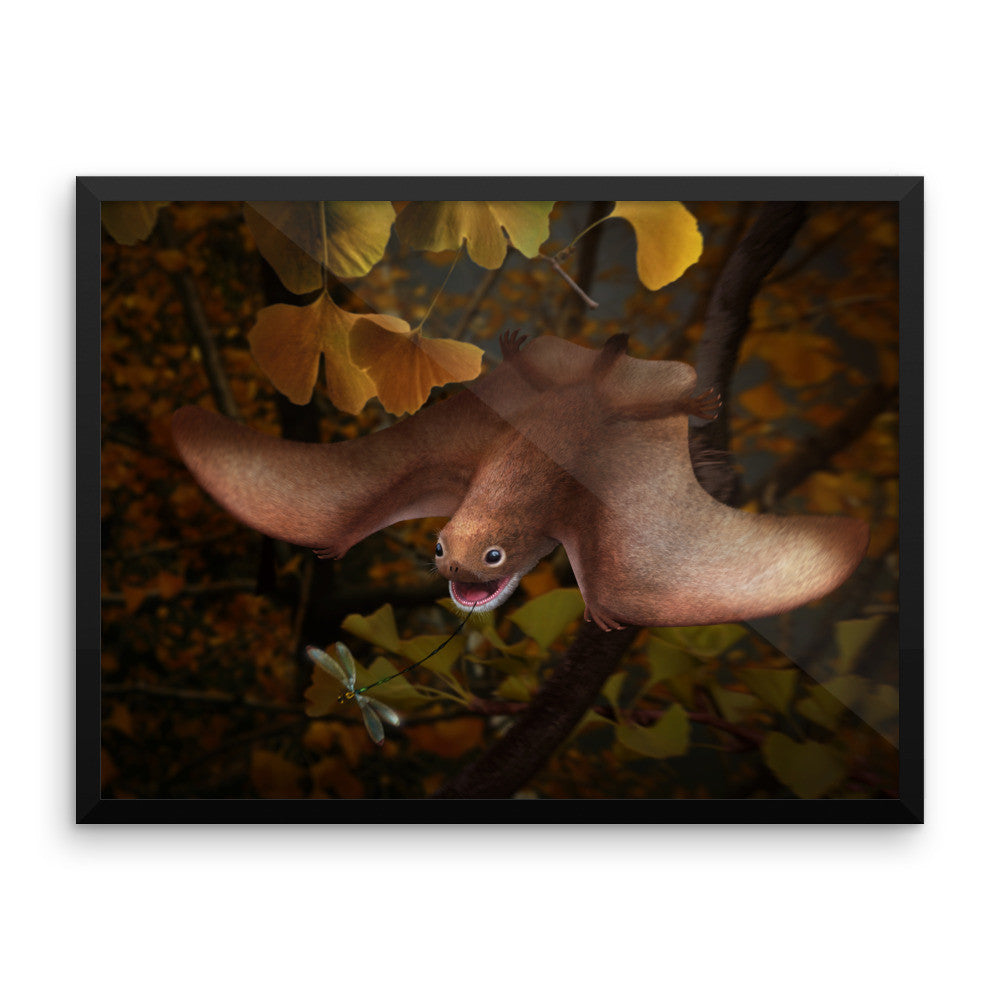 Anurognathus framed print